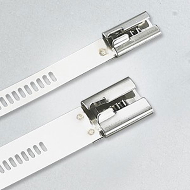 Стяжка в ленте из нержавеющей стали лестничного типа неокрашенная TST