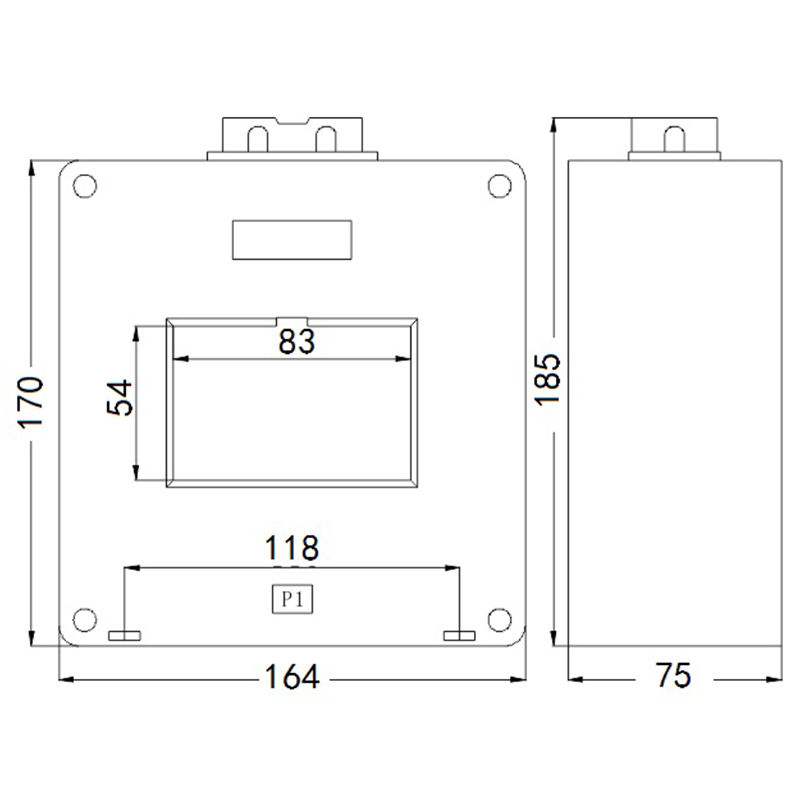 Низковольтный трансформатор тока 0,66 кВ SDH1-80X50