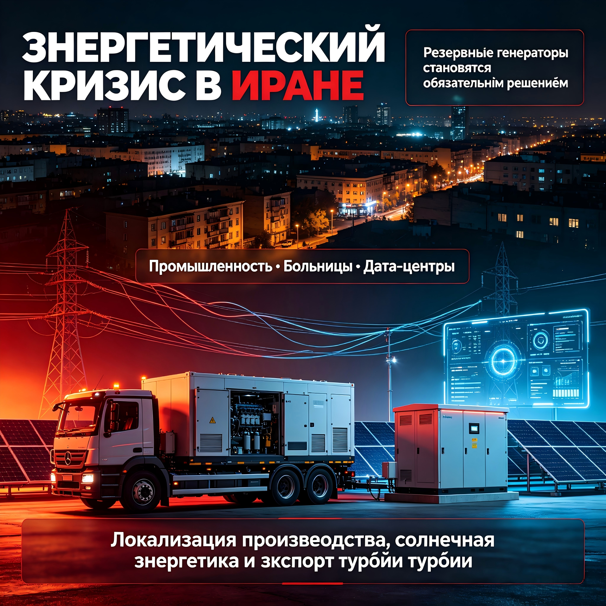 Рынок генераторных установок в Иране: кризисный спрос и структурная трансформация на фоне санкций и энергоперехода