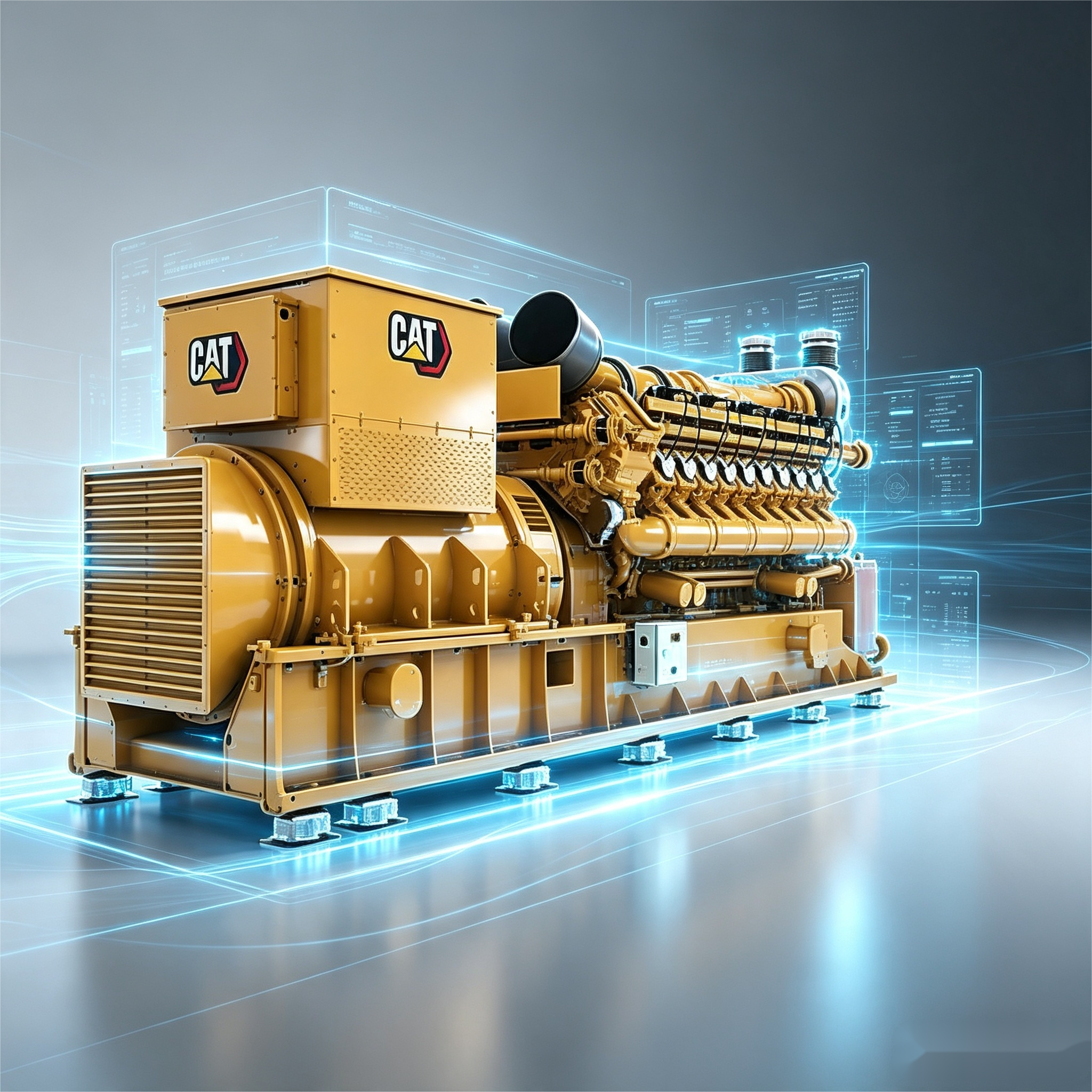 Мощная газопоршневая электростанция Caterpillar 2300 кВт, 400 В / 50 Гц, производства США