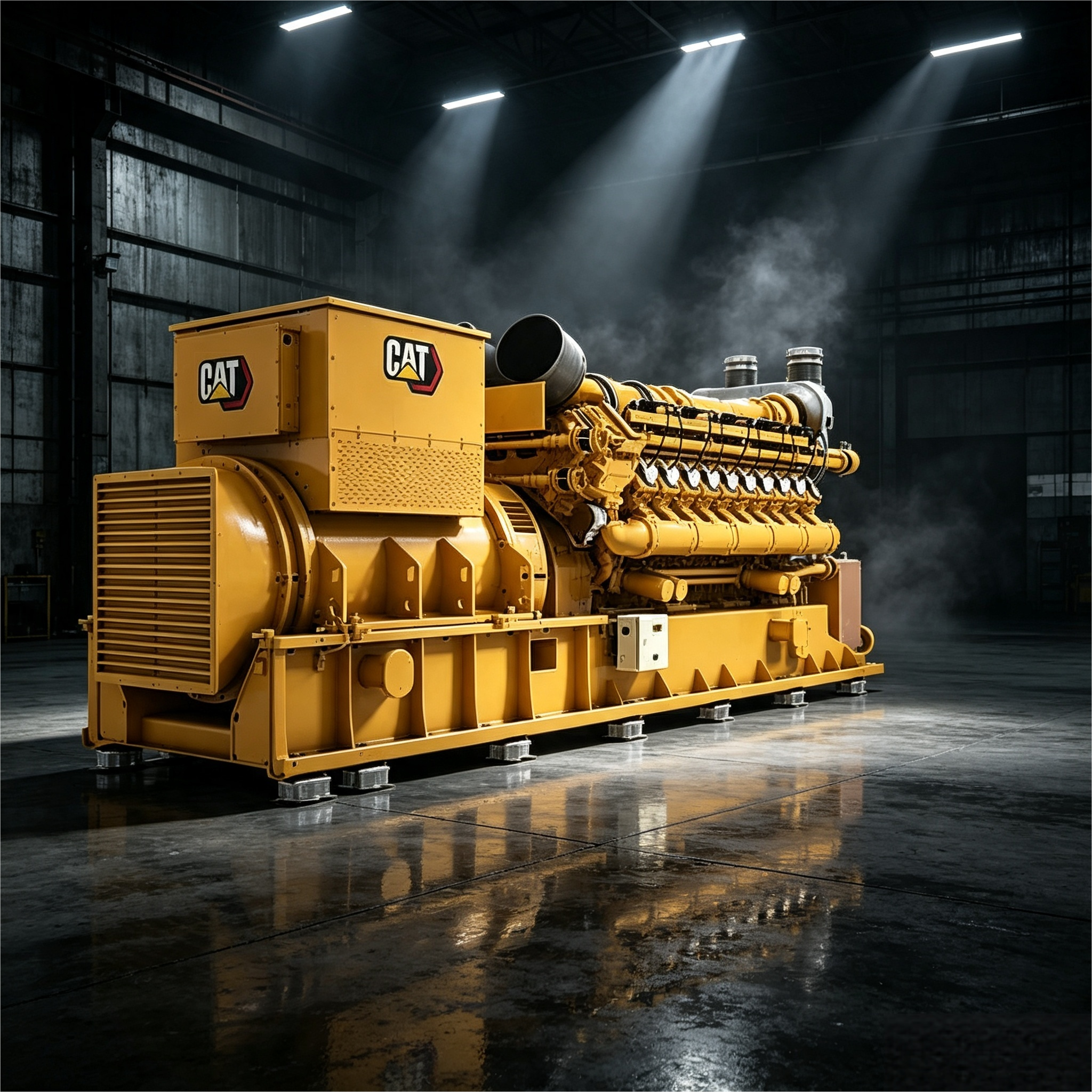 Мощная газопоршневая электростанция Caterpillar 2300 кВт, 400 В / 50 Гц, производства США