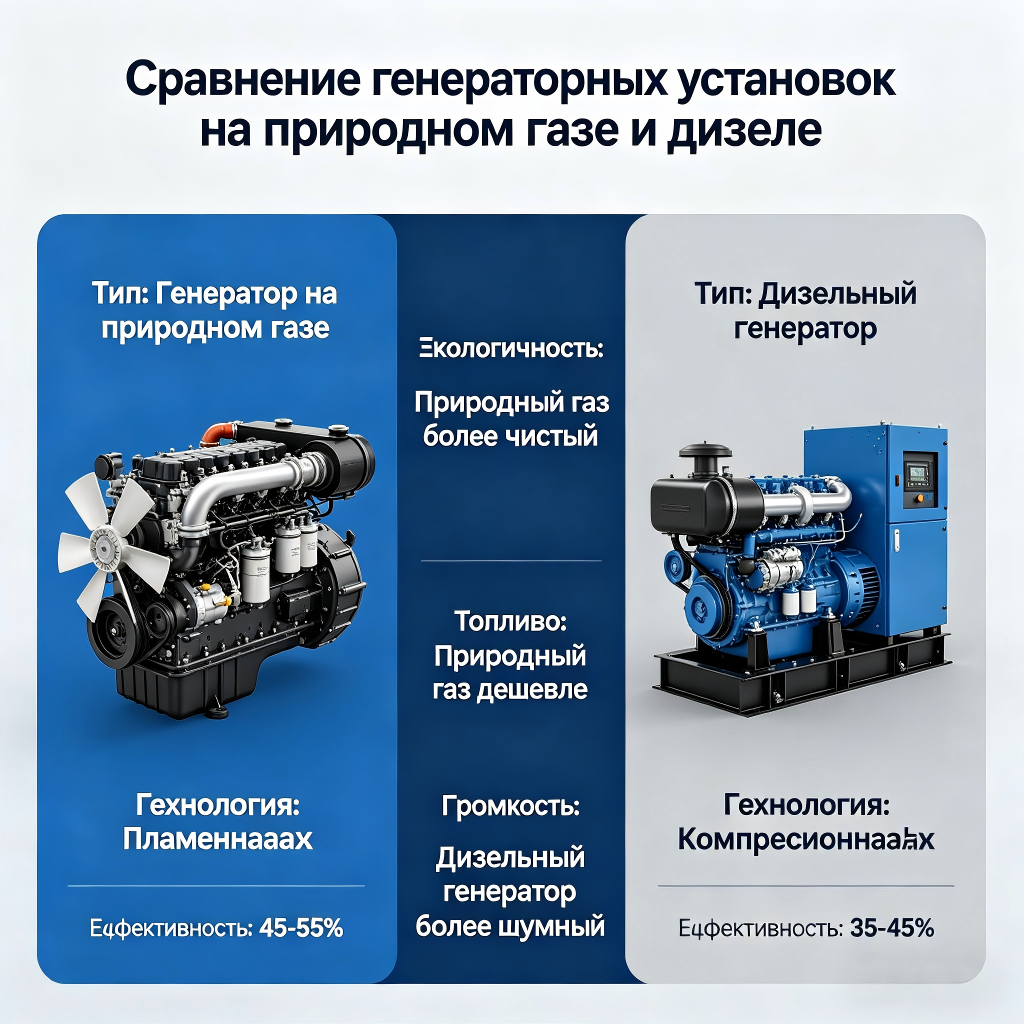 Генератор на природном газе или дизельный генератор: что лучше для вашего проекта?