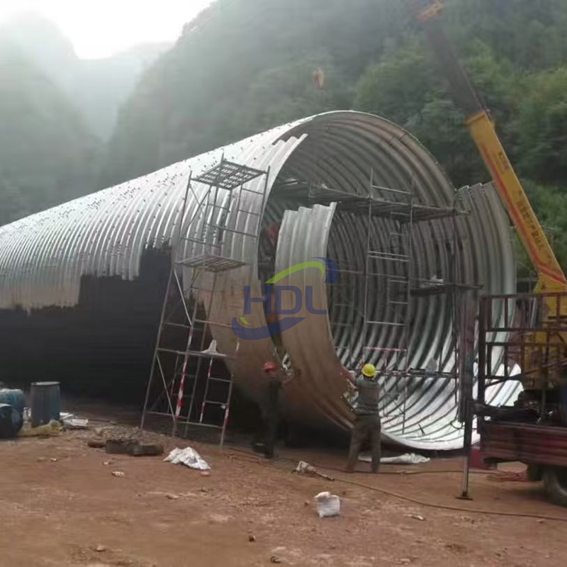 Гофрированная стальная труба-кульверт