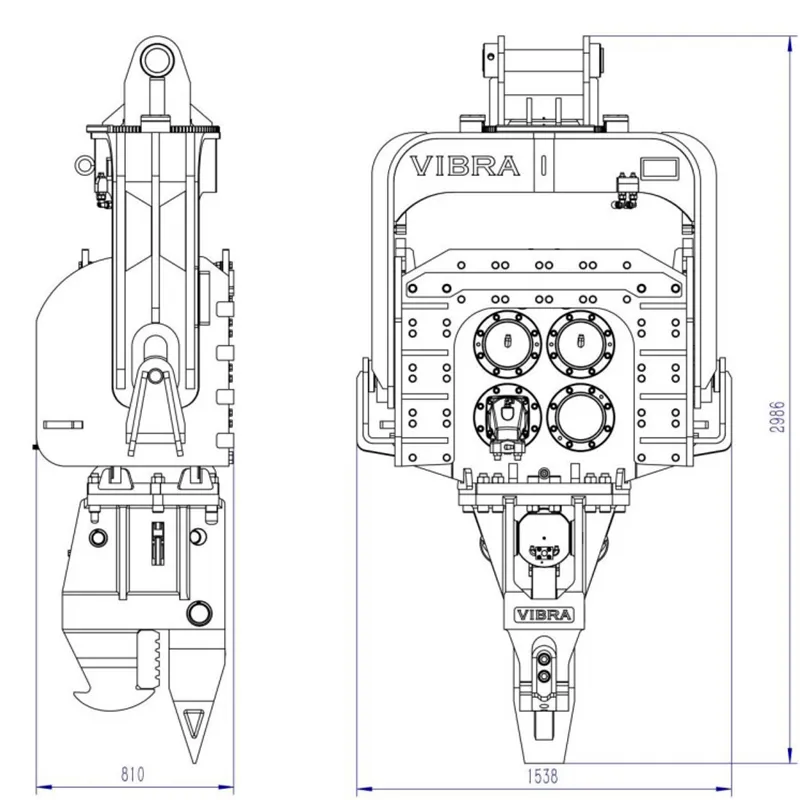 ماكينة دق/استخراج الركائز اللامركزية من السلسلة FV-500