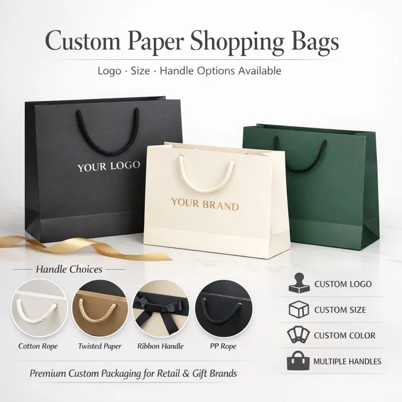 Индивидуальное изготовление высококачественных бумажных пакетов с ручками | Упаковочные решения для брендовых сумок для покупок