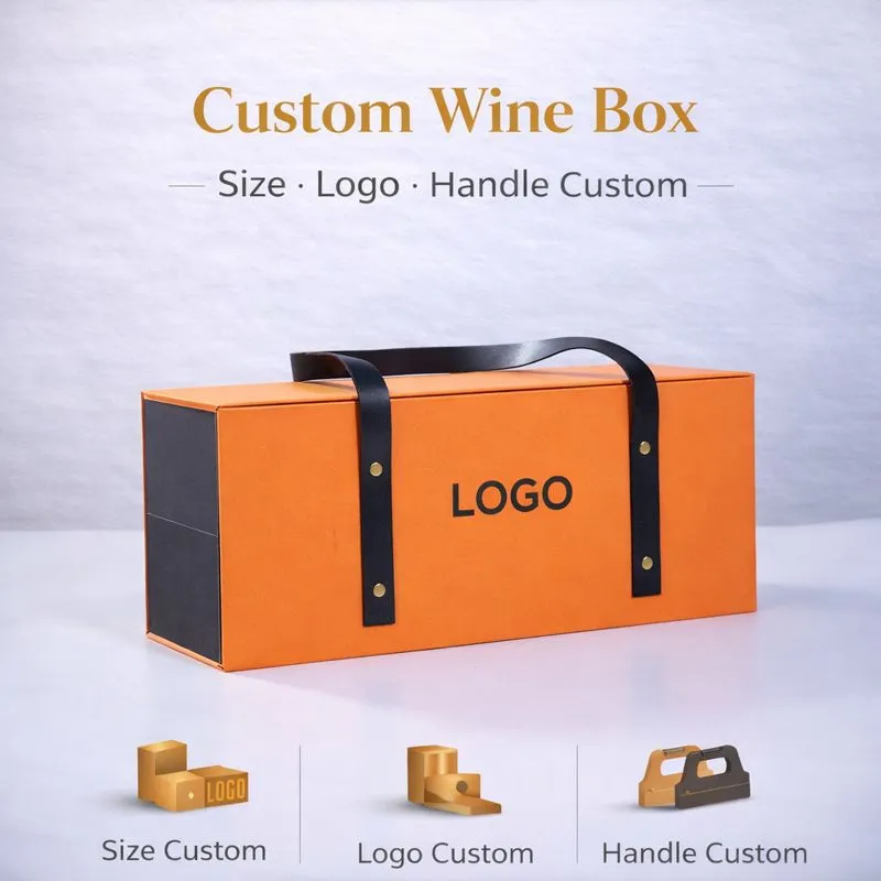 Подарочная коробка для красного вина на две бутылки | Упаковочная коробка для двух бутылок