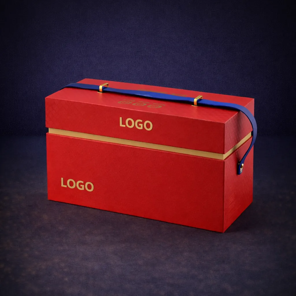 Подарочная коробка с ручкой, подарочная коробка с кожаной ручкой, завод-производитель