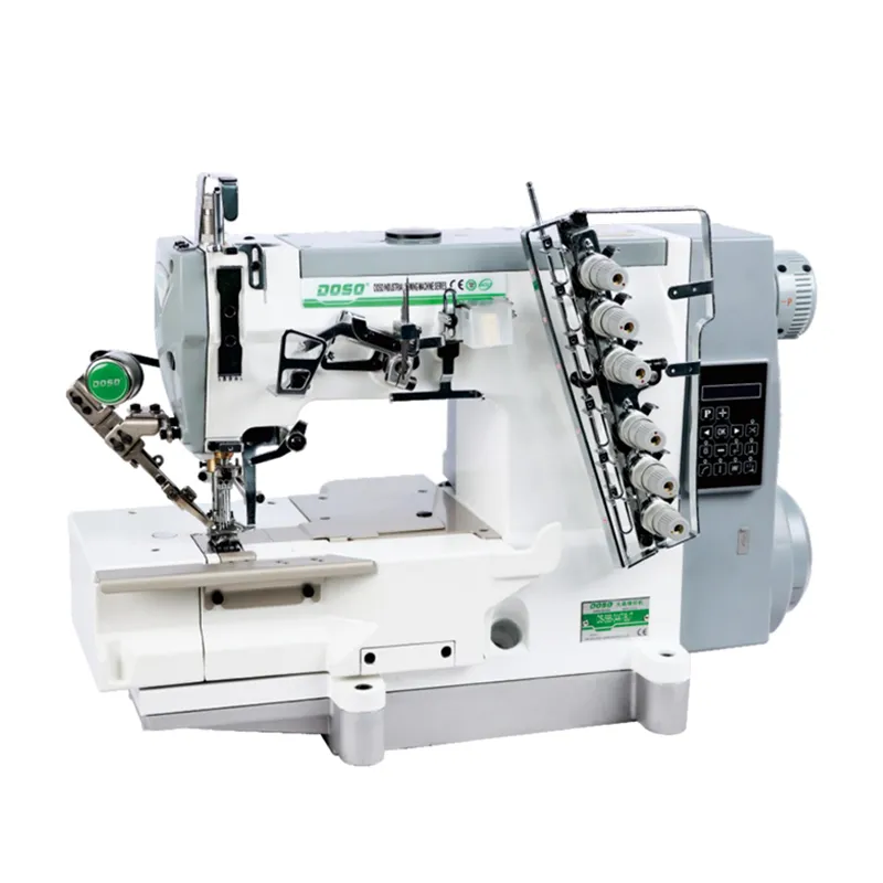 Интегрированная высокоскоростная плоскошовная машина с прямым приводом и платформой (четыре иглы шесть нитей) DS-588-04CBAT