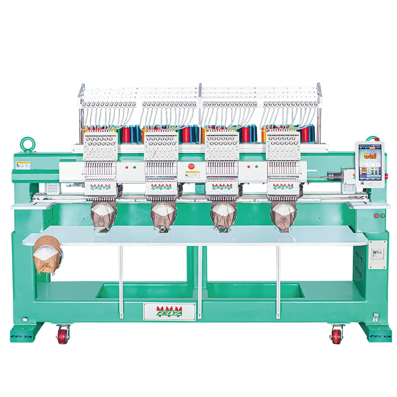 Промышленная компьютерная вышивальная машина с 4 головками и 12 иглами для вышивки кепок CTF1204