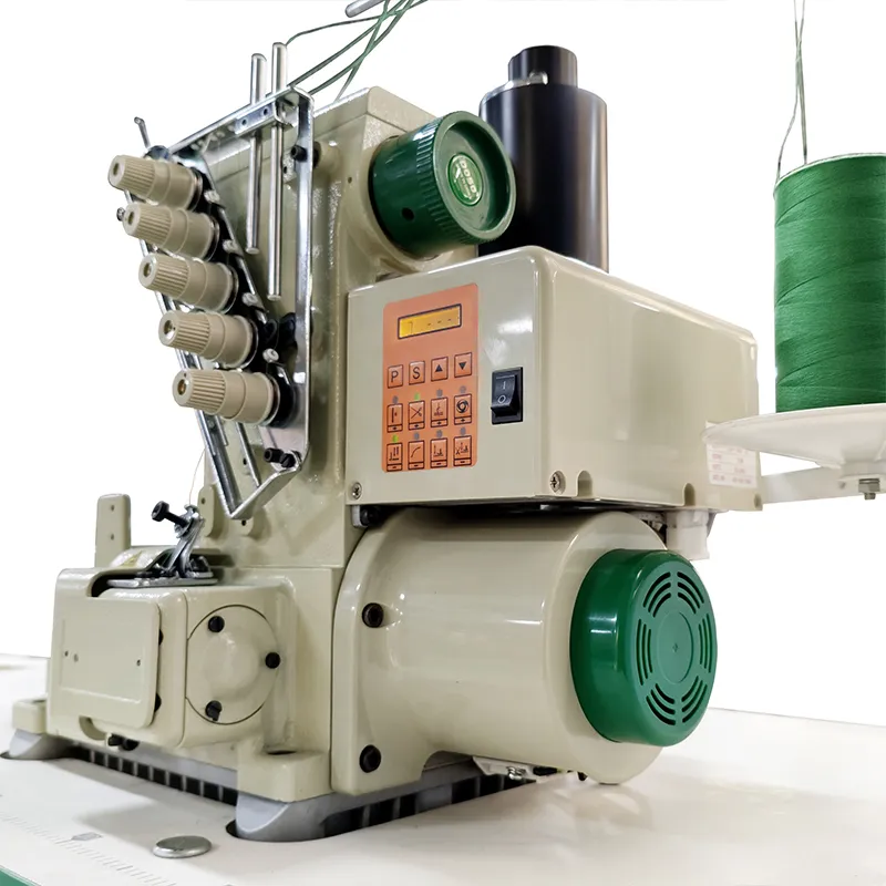 Шаговая плоскошовная машина с автоматической обрезкой нити, тонким горизонтальным цилиндром и тремя иглами DS-787AT-BUT