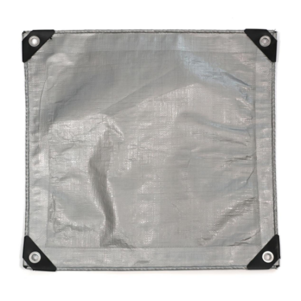 Двусторонний серебристый брезент ПЭ/ПП: максимальная теплоотражающая способность