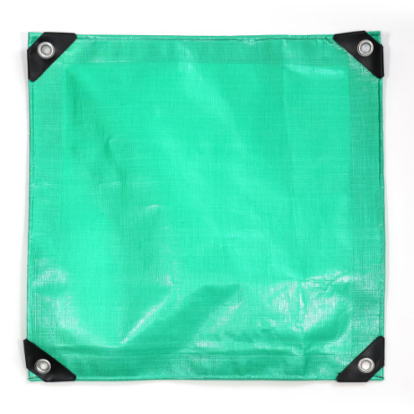 Общая назначение тент из ПЭ/ПП ярко-зелёного цвета: яркая видимость и защита