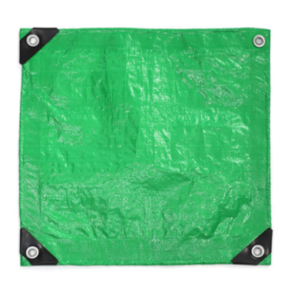 Двусторонняя тент из ПЭ/ПП (травасто-зелёная/серебристая): отражающее и высококачественно видимое покрытие