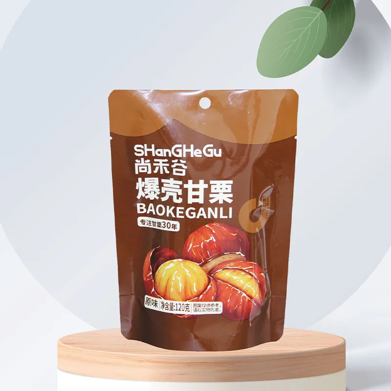 120г жареных каштанов с треснувшей скорлупой