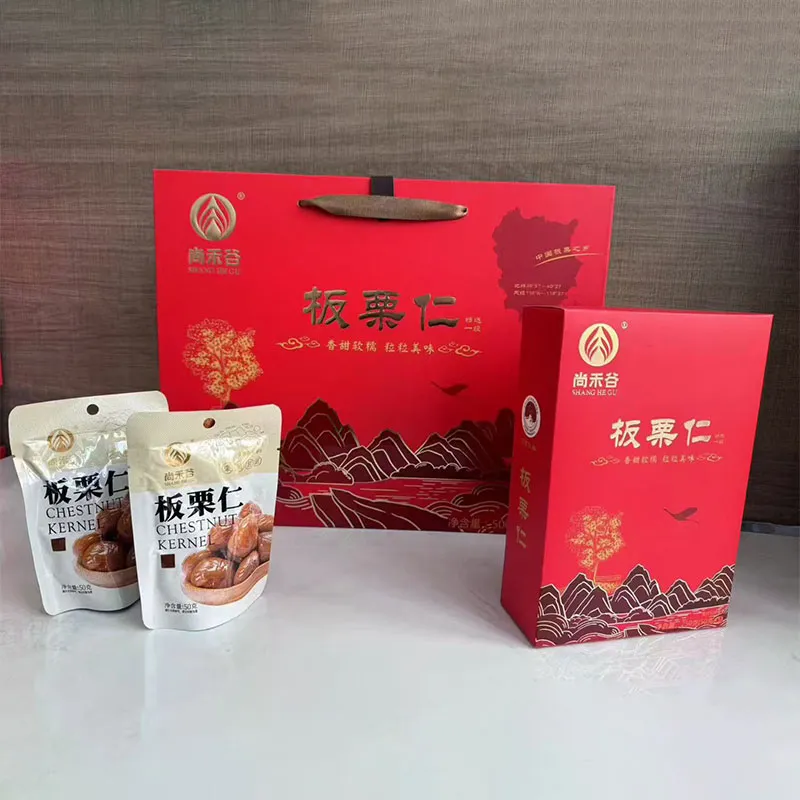 500г подарочная коробка с очищенными каштанами