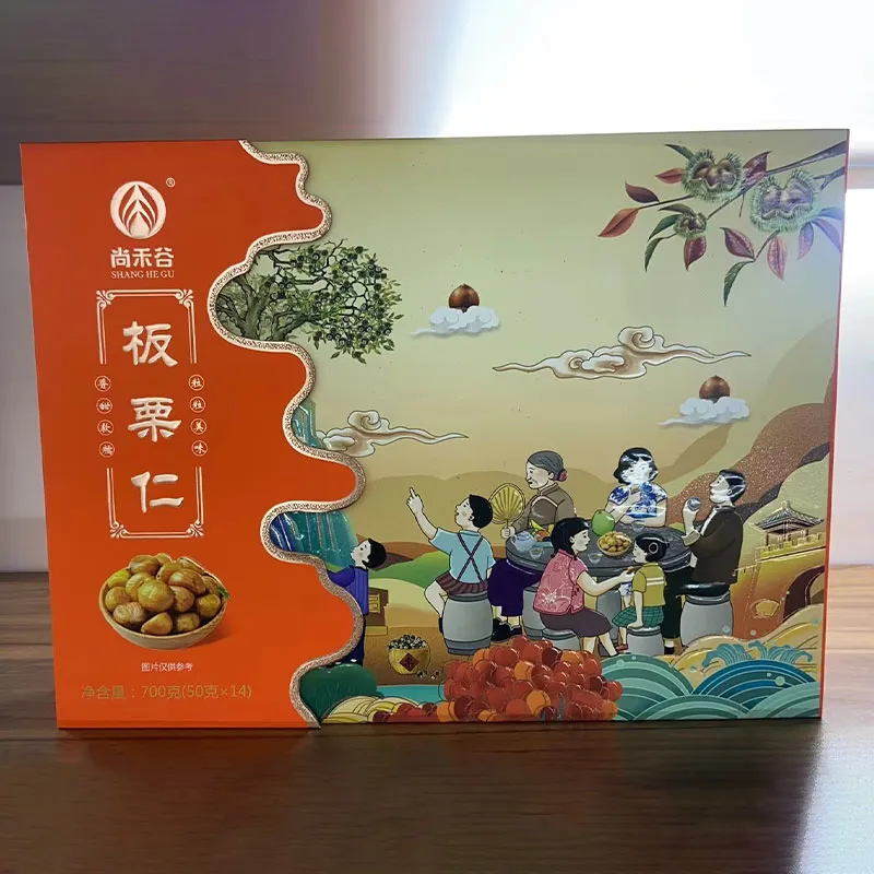 700г подарочная коробка с очищенными каштанами