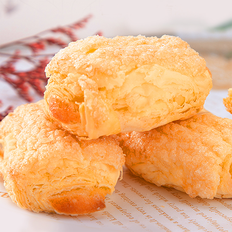 Быстрозамороженные маленькие слоёные пирожки «сяосуфу» (со вкусом молочного заварного крема) (2)