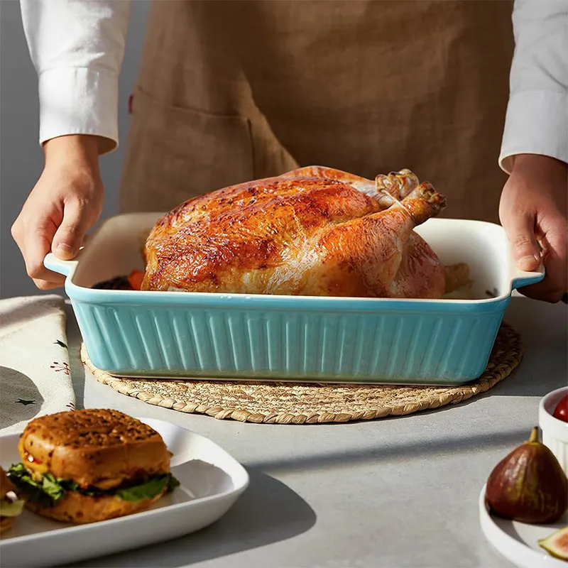 13-дюймовая форма для запекания — керамическая форма для запекания 9×13 дюймов, глубокая форма для лазаньи