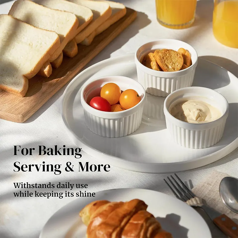 4 унции керамическая ёмкость для запекания — подходит для крем-брюле и суфле в мини-формах