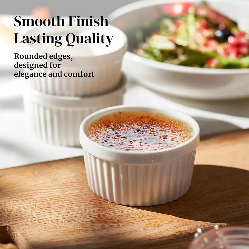 4 унции керамическая ёмкость для запекания — подходит для крем-брюле и суфле в мини-формах