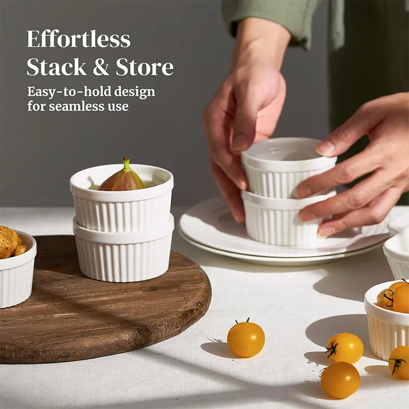 4 унции керамическая ёмкость для запекания — подходит для крем-брюле и суфле в мини-формах