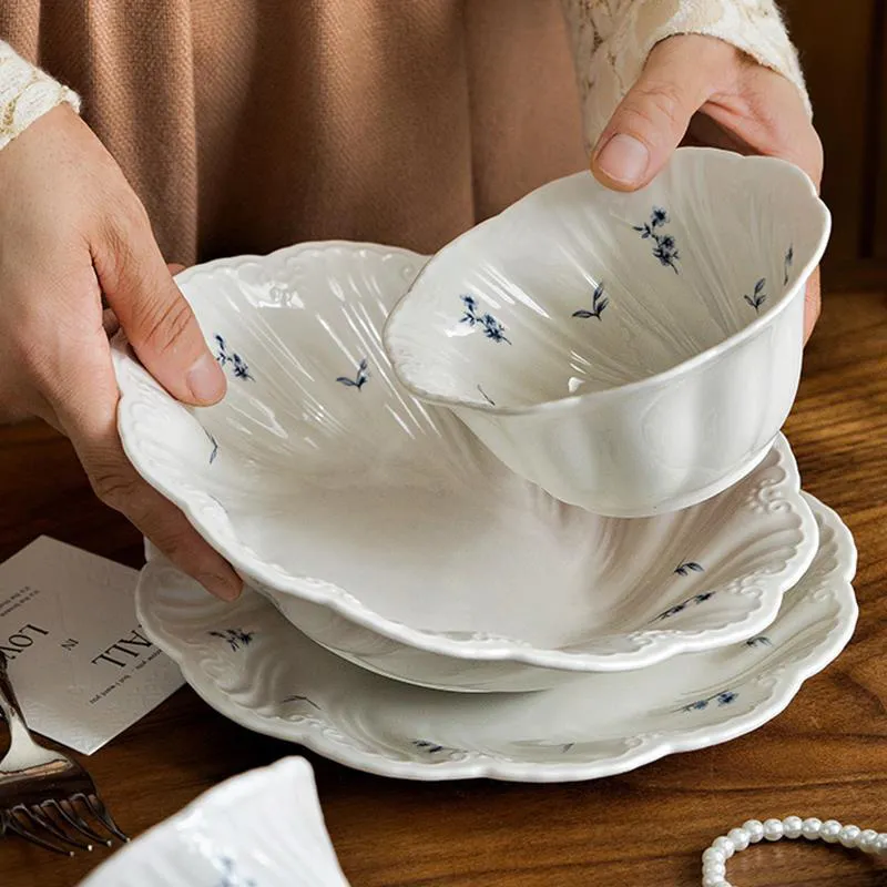 Новая стильная тарелка — набор посуды для стейков, пасты, салатов, овощей и завтраков в западном стиле