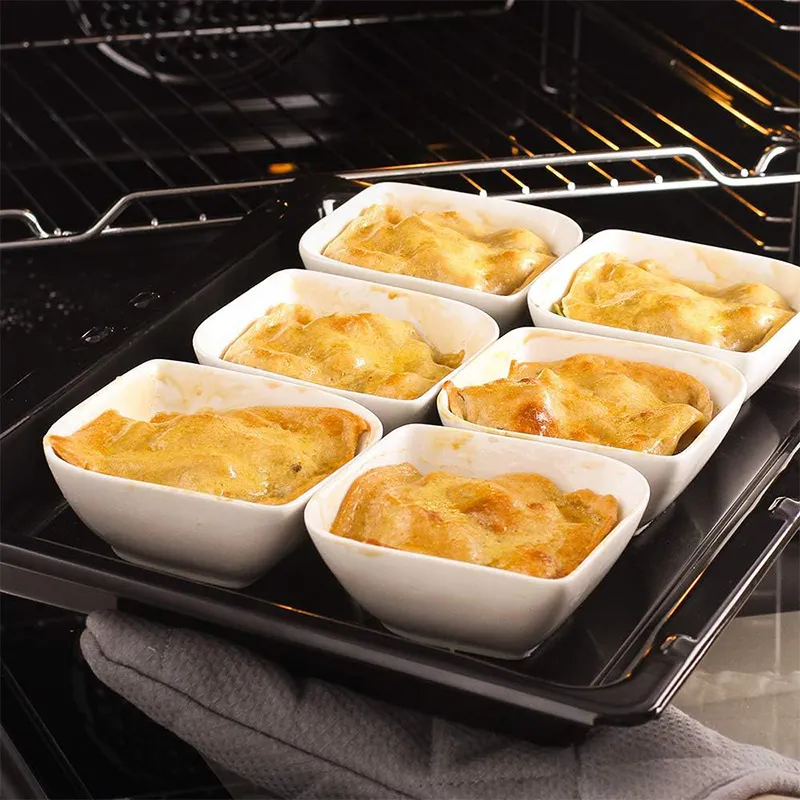 Полуквадратная десертная чаша — 8-унцевая термостойкая форма для запекания, форма для крем-брюле