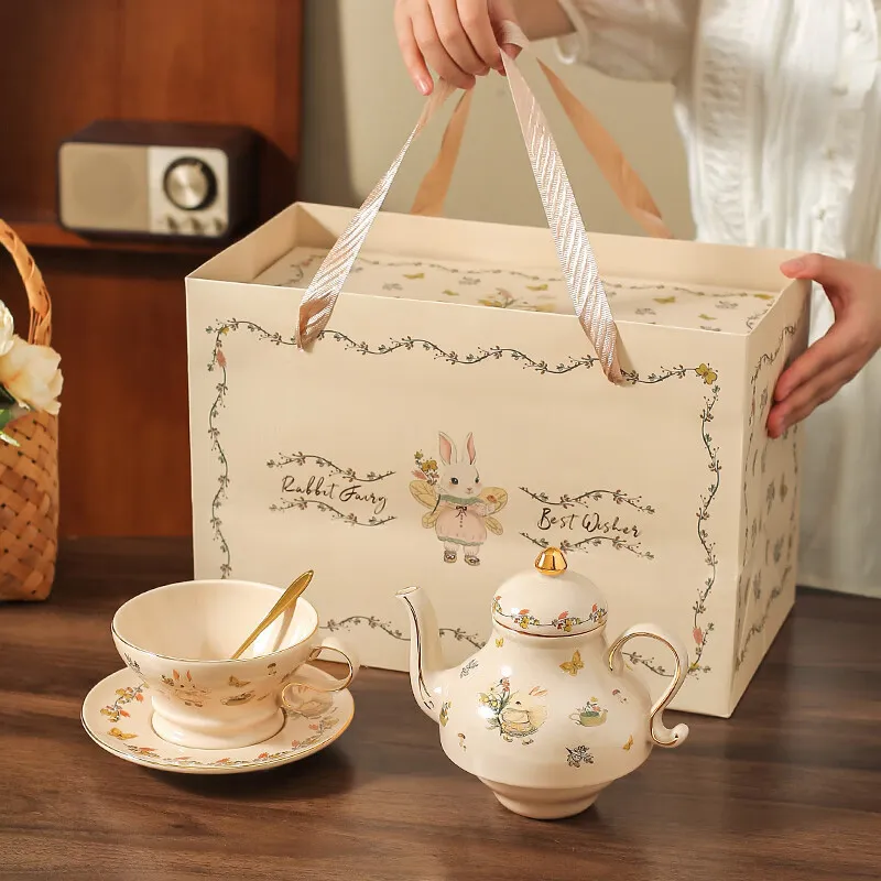 Чайник с куклой — английский набор для послеобеденного чая с чашками и блюдцами, подарок для женщин на день рождения или свадьбу