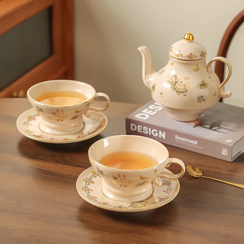 Чайник с куклой — английский набор для послеобеденного чая с чашками и блюдцами, подарок для женщин на день рождения или свадьбу