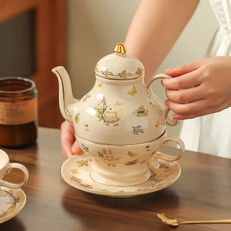Чайник с куклой — английский набор для послеобеденного чая с чашками и блюдцами, подарок для женщин на день рождения или свадьбу