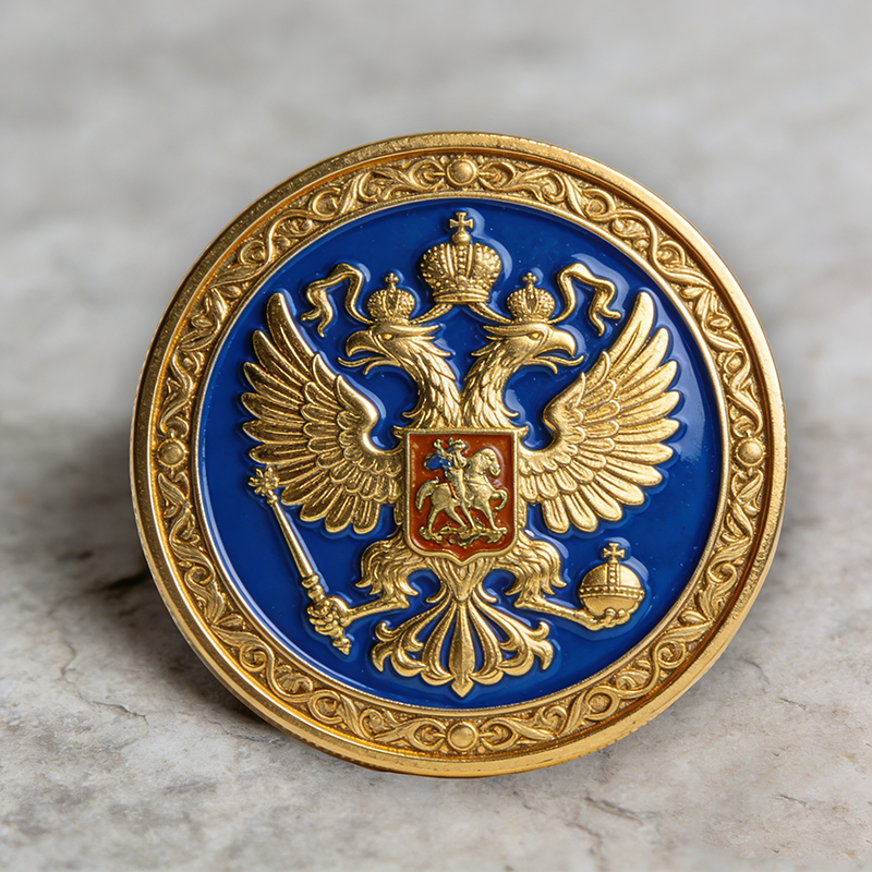 Изготовление металлических значков и памятных монет на заказ с технологией эмалирования