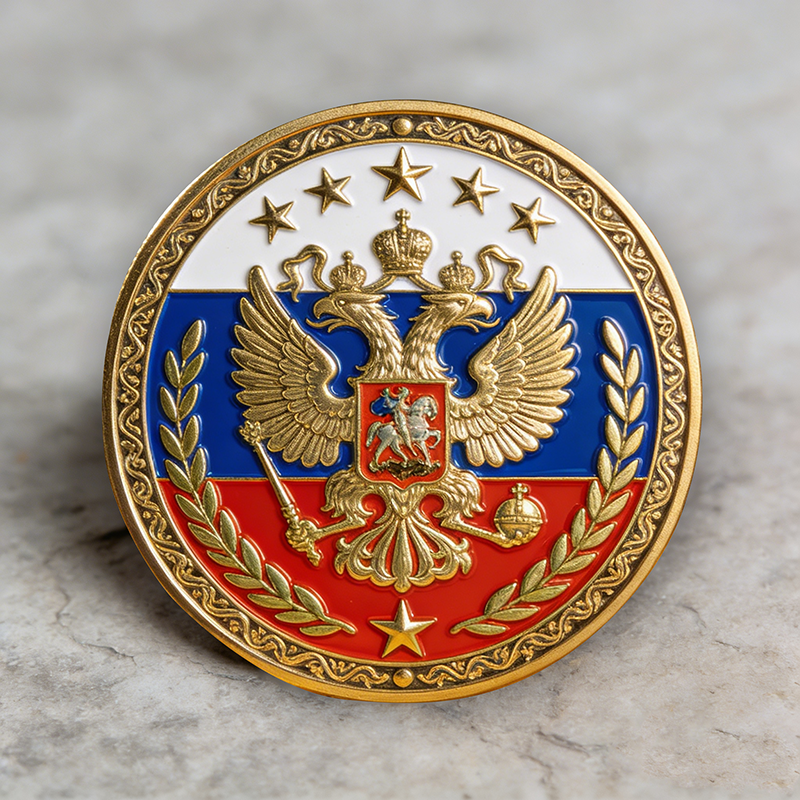 Изготовление металлических значков и памятных монет на заказ с технологией эмалирования