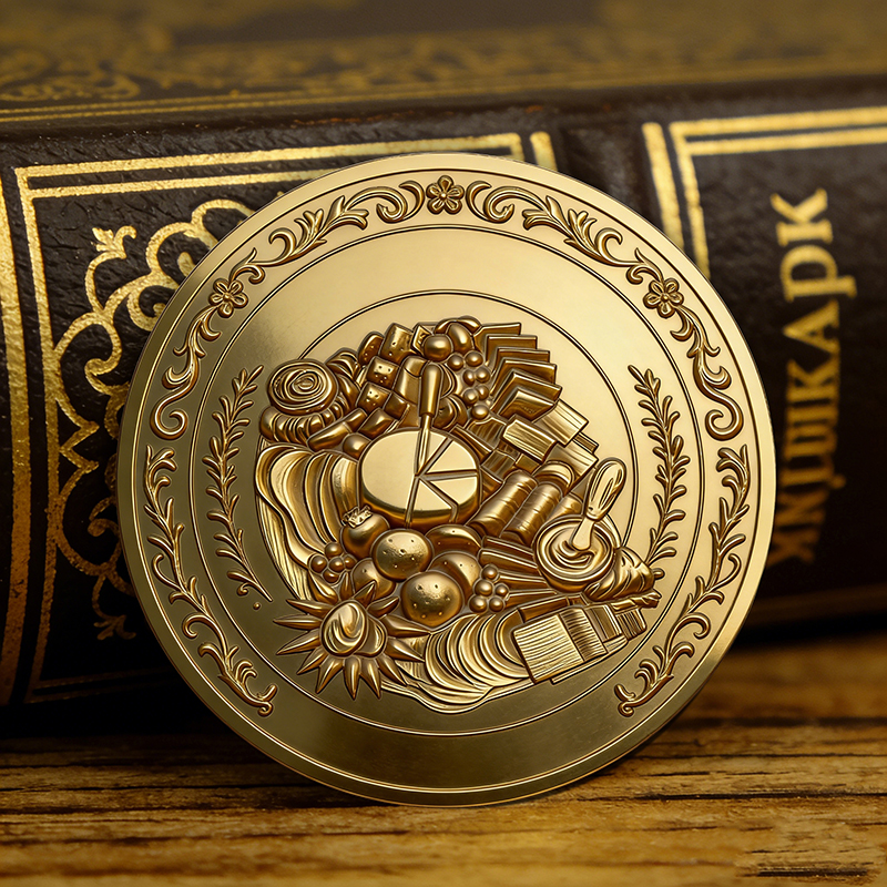 Изготовление металлических значков и памятных монет на заказ с рельефной технологией