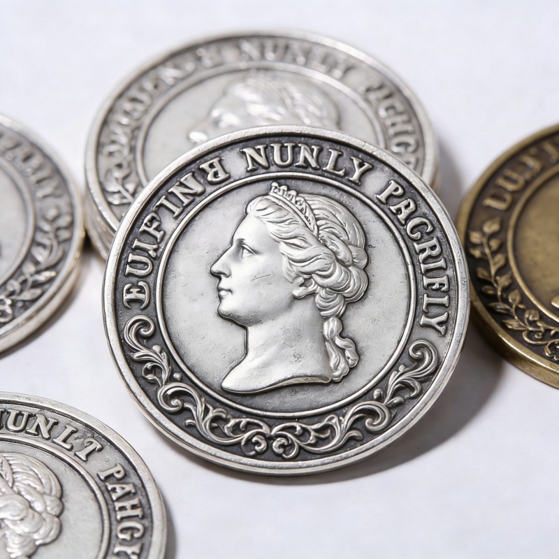 Изготовление металлических значков и памятных монет с технологией античной патины