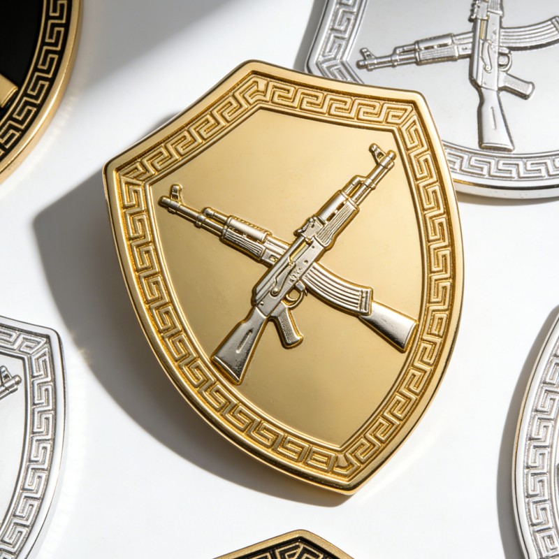 Изготовление металлических значков и памятных монет с технологией двойного гальванического покрытия