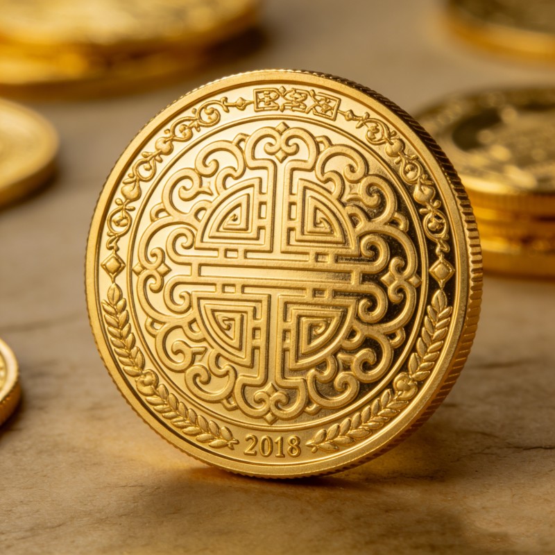 Изготовление металлических значков и памятных монет с технологией золочения