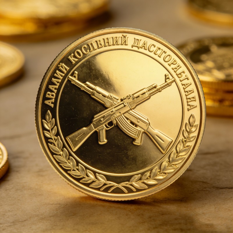 Изготовление металлических значков и памятных монет с технологией золочения