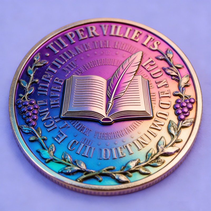 Изготовление металлических значков и памятных монет с технологией радужного гальванического покрытия