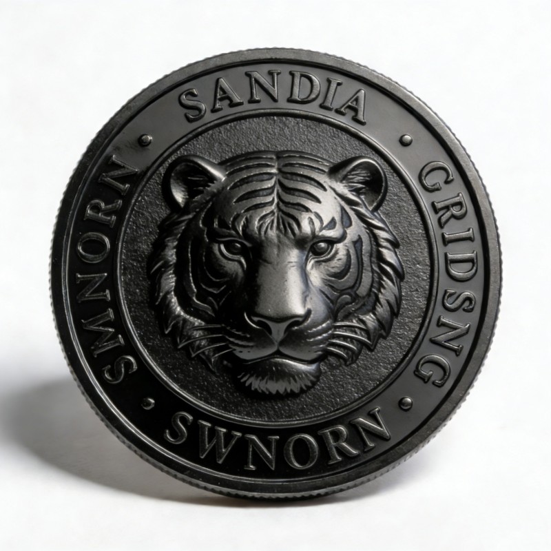 Изготовление металлических значков и памятных монет с технологией чёрного никелирования