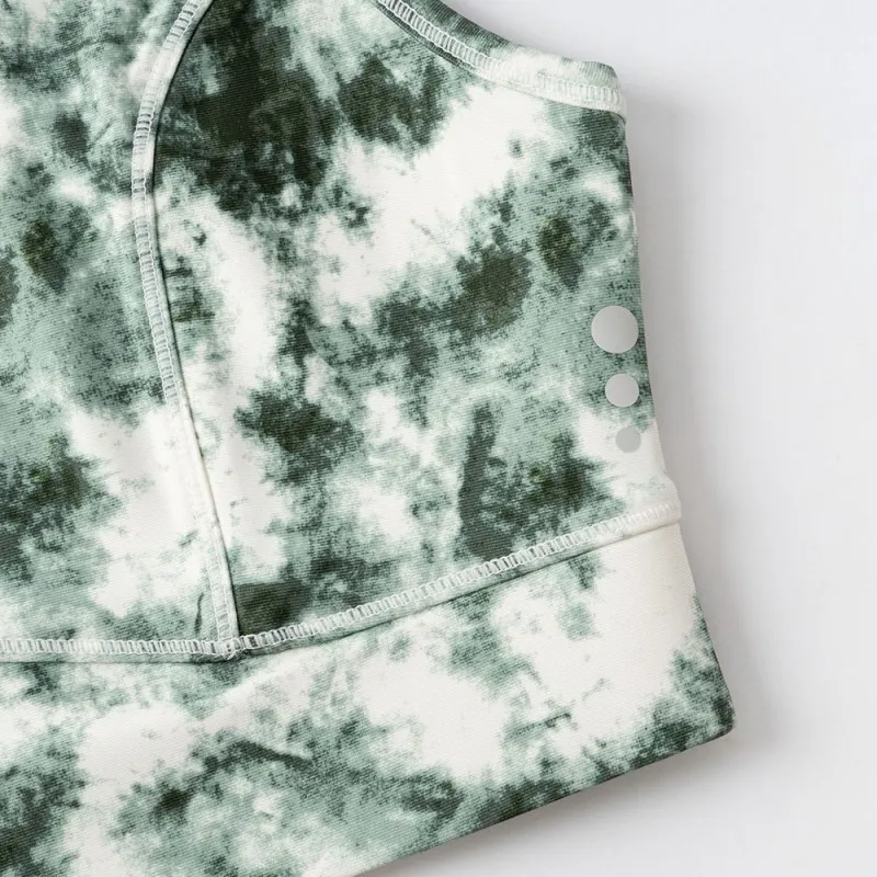 Женская майка для йоги с эффектом тай-дай