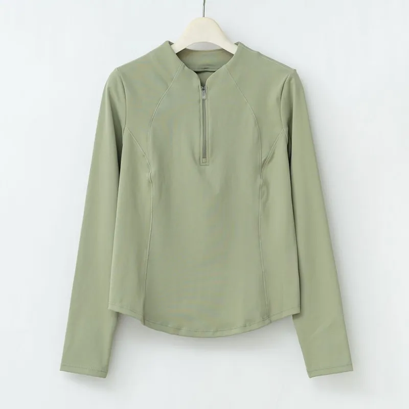 Женская спортивная кофта с половинной молнией