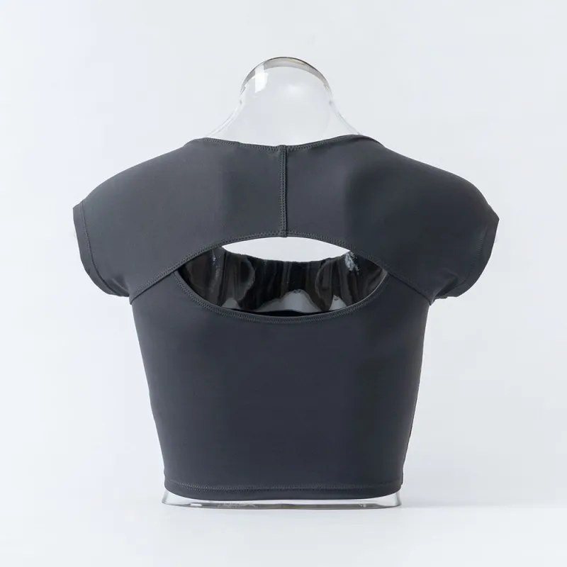 Женская спортивная облегающая футболка с коротким рукавом