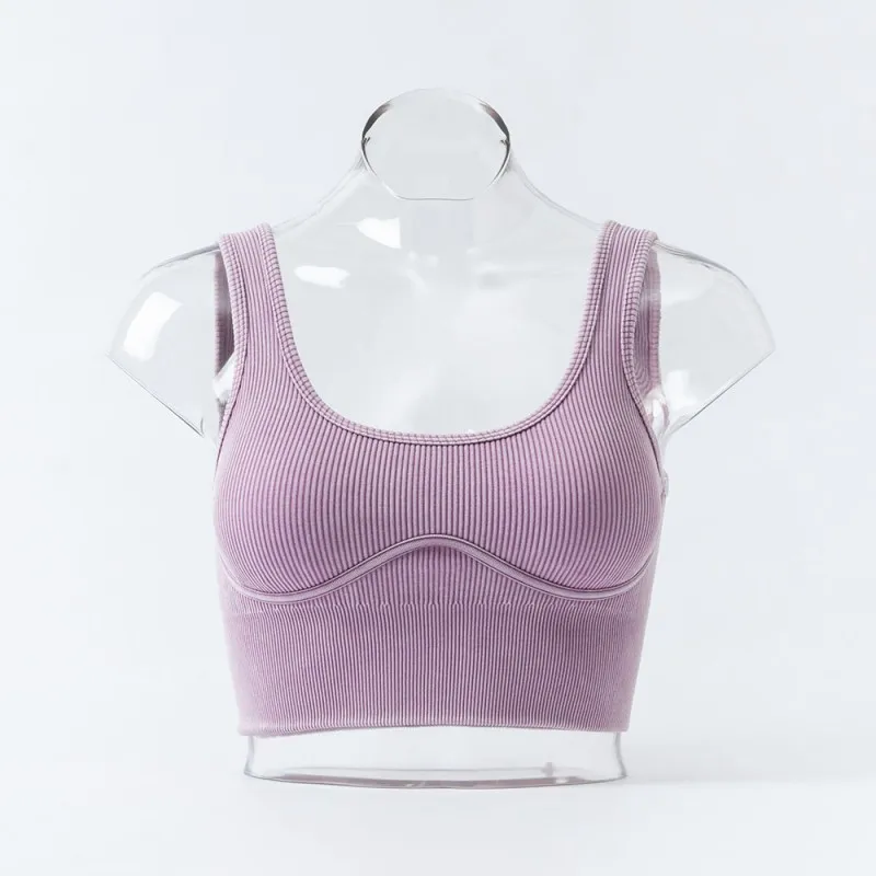 Женский бесшовный йога-топ