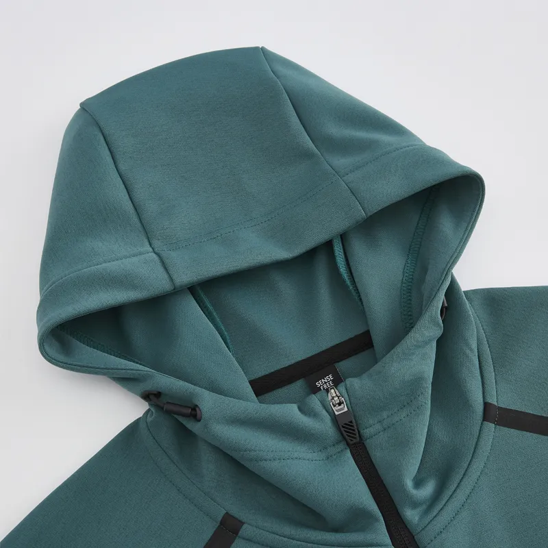 Мужской трикотажный кардиган с капюшоном (10)