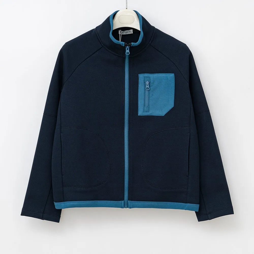 Темно-синяя повседневная куртка