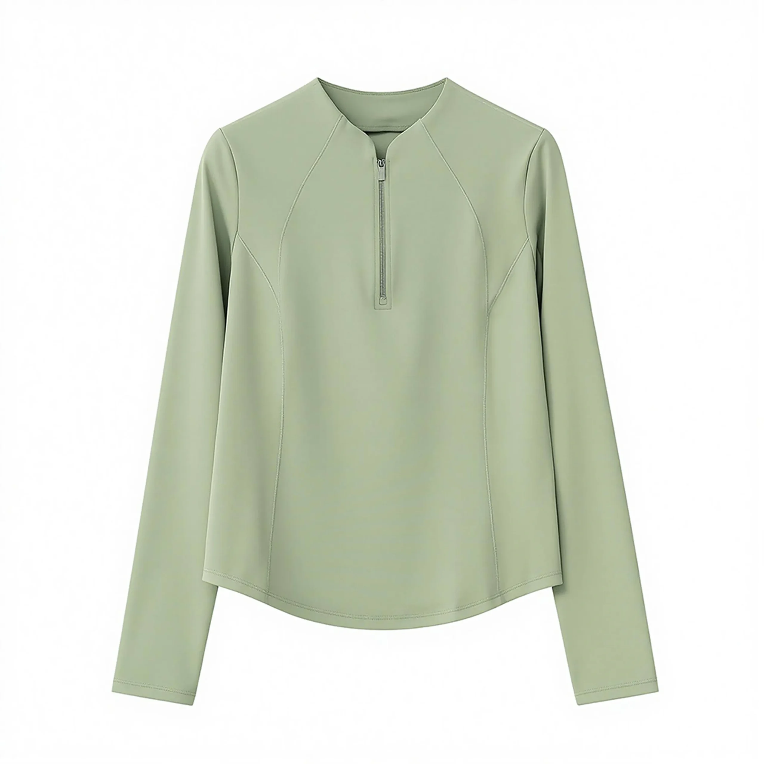 Женская спортивная кофта с половинной молнией