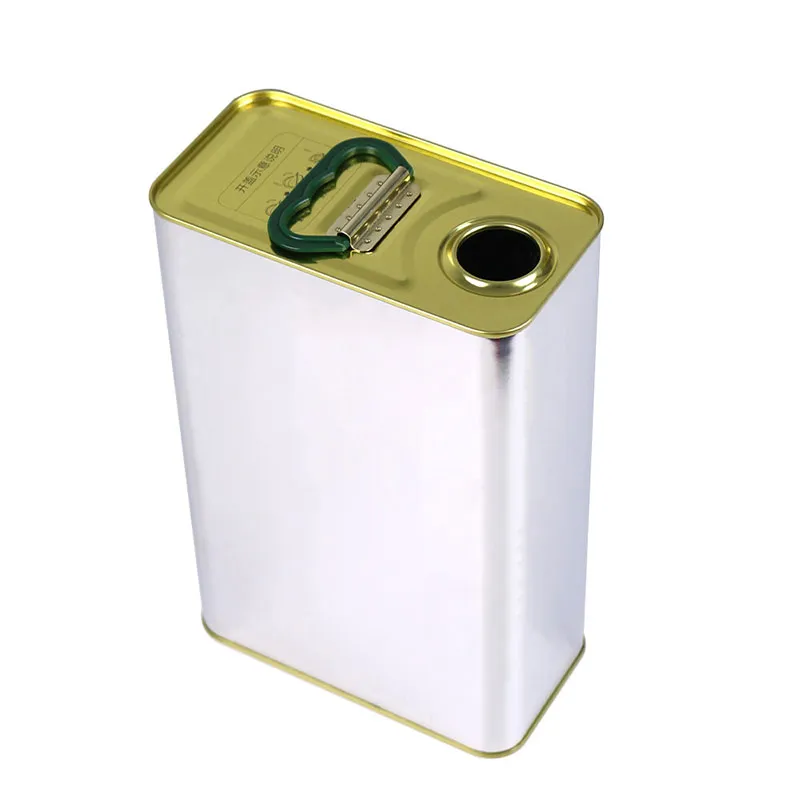 3-литровая печатная квадратная пустая банка для растительного масла с гибким носиком