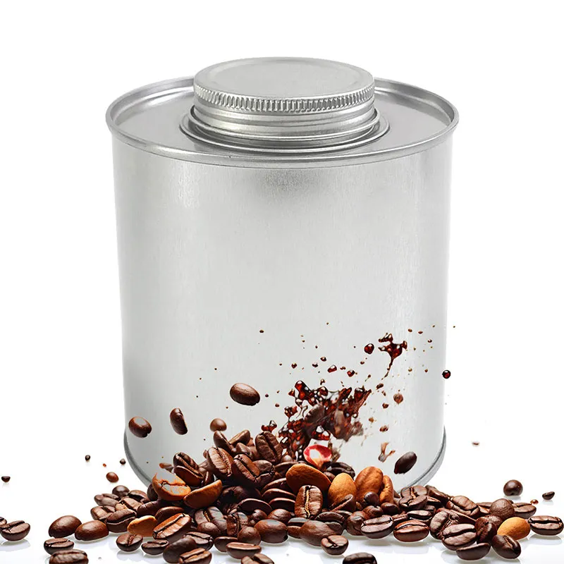 Индивидуальная круглая жестяная банка для кофе 200г для кофейных зерен