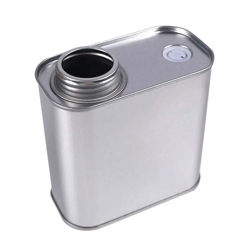 Пустая металлическая прямоугольная кофейная жестяная банка 200г с дегазационным клапаном