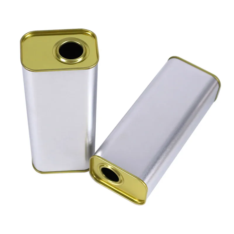 Пустые жестяные банки для оливкового масла 600 мл с пластиковой носиковой крышкой